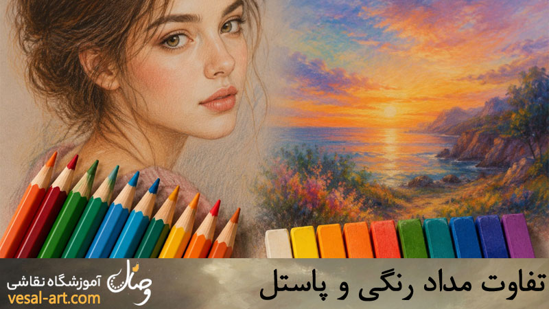 تفاوت مداد رنگی و پاستل