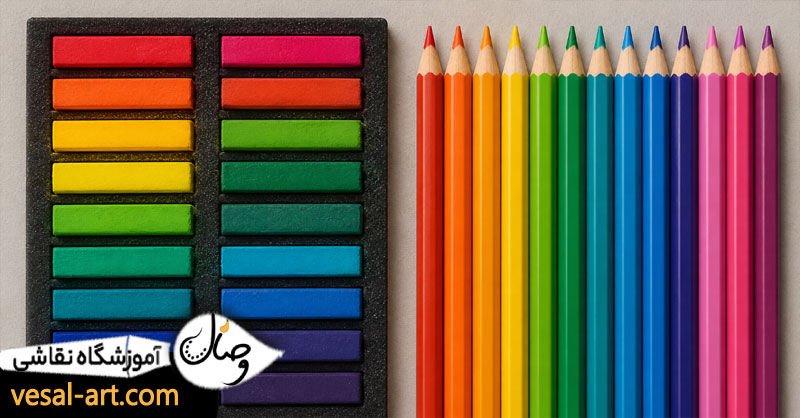 مقایسه مداد رنگی و پاستل برای هنرجویان مبتدی و حرفه ای
